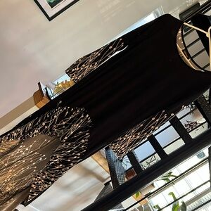 Reborn high-low dress size L black and white